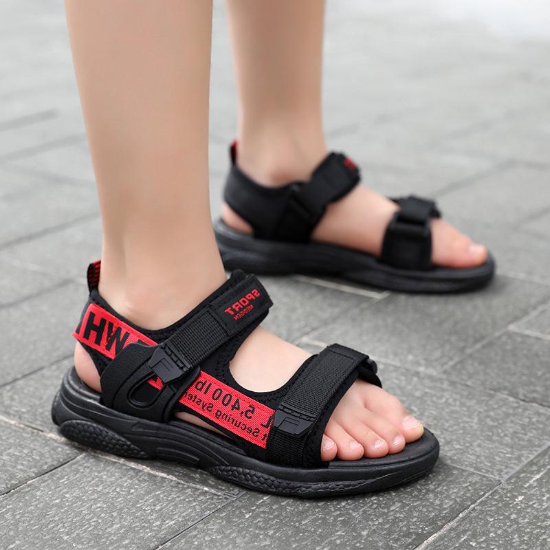 Big Brand Boys' Sandals 2024: Summer Beach Shoes for Middle and Older Children - Soft Sole, Non-Slip Outdoor Wear
