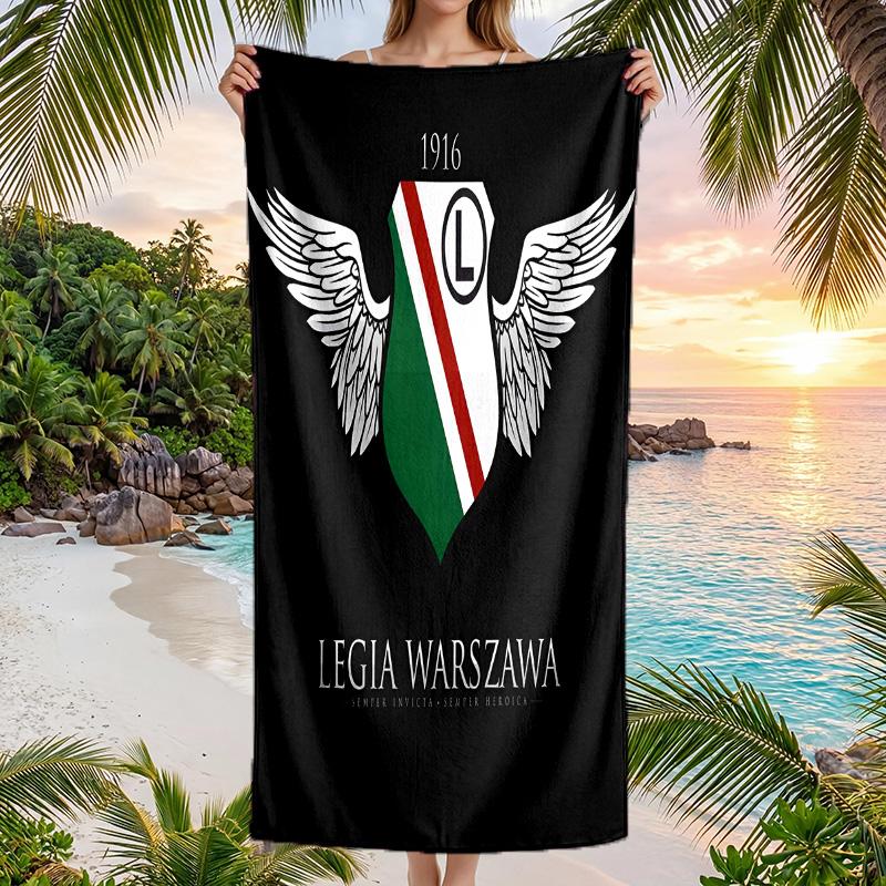 Toalla de Playa Legia de Varsovia Suave Microfibra Toalla de Verano Secado Rápido Absorbente para Playa Piscina Viaje