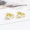 Huitan Exquisite Hollow Heart Hoop Earrings for Women Dainty Circle Earrings  Color/Gold Color Statement Jewelry