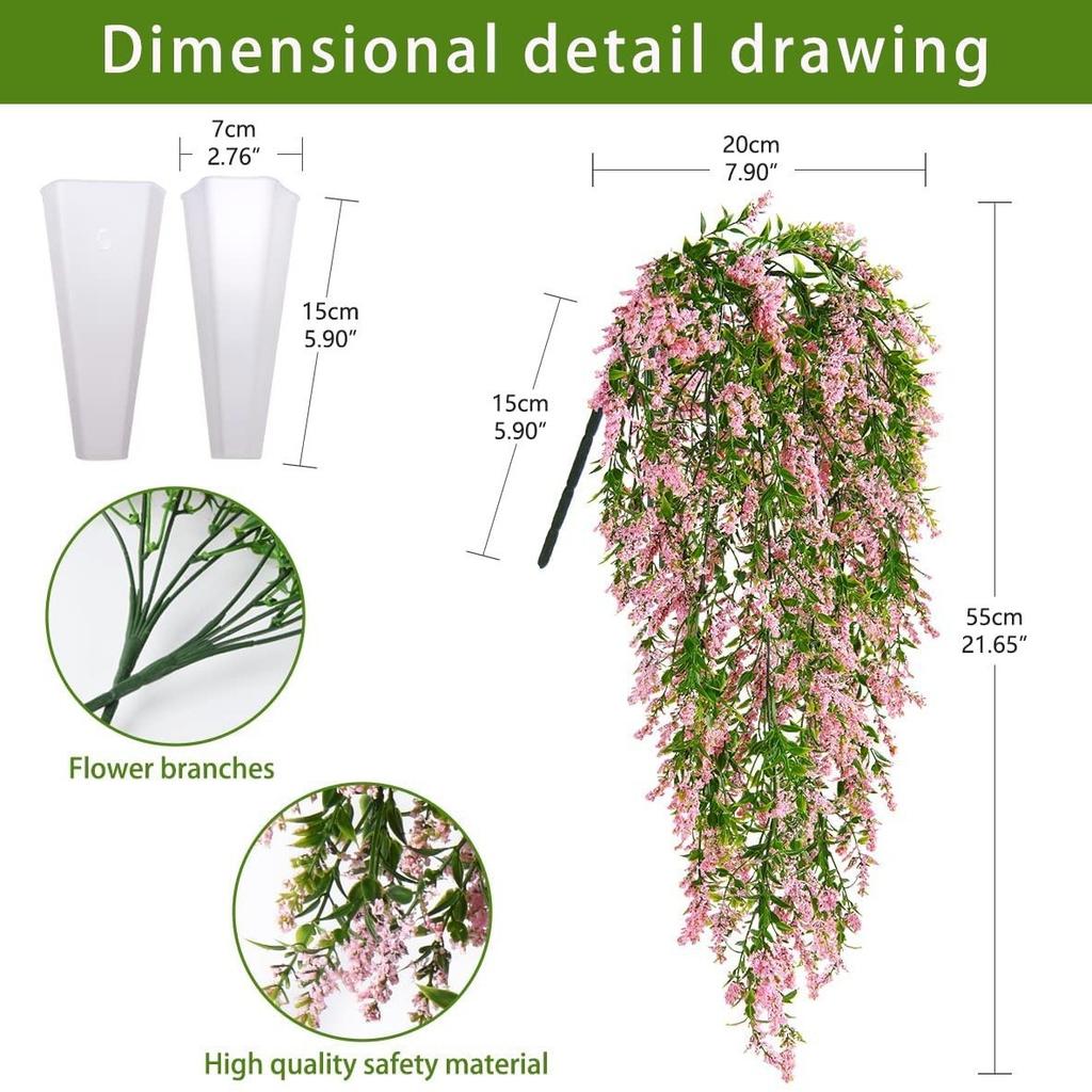 2Pcs 55CM Artificial Plants Vine Hanging Leaves Vines for Home Room Decor Garden Wedding Decoration Outdoor Decor Fake Plant