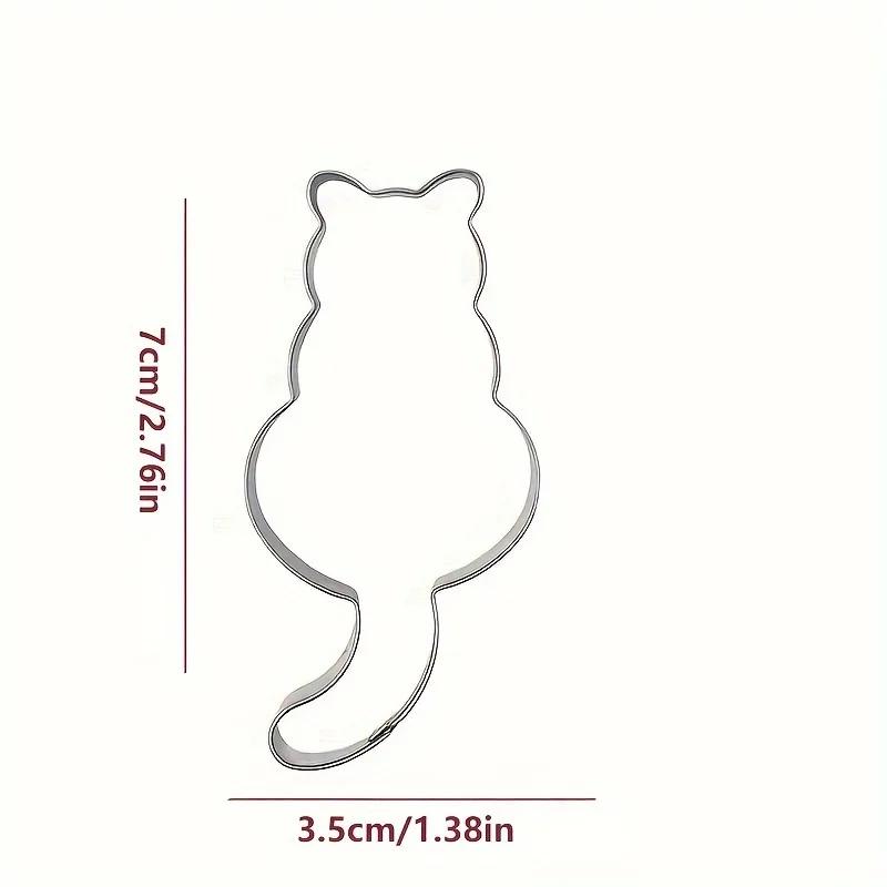 1pc Delightful Cat-Shaped Aluminum Baking Cake Mold | Create Purr-fect Cookies, Ideal for Hotel/Commercial Use, Restaurants