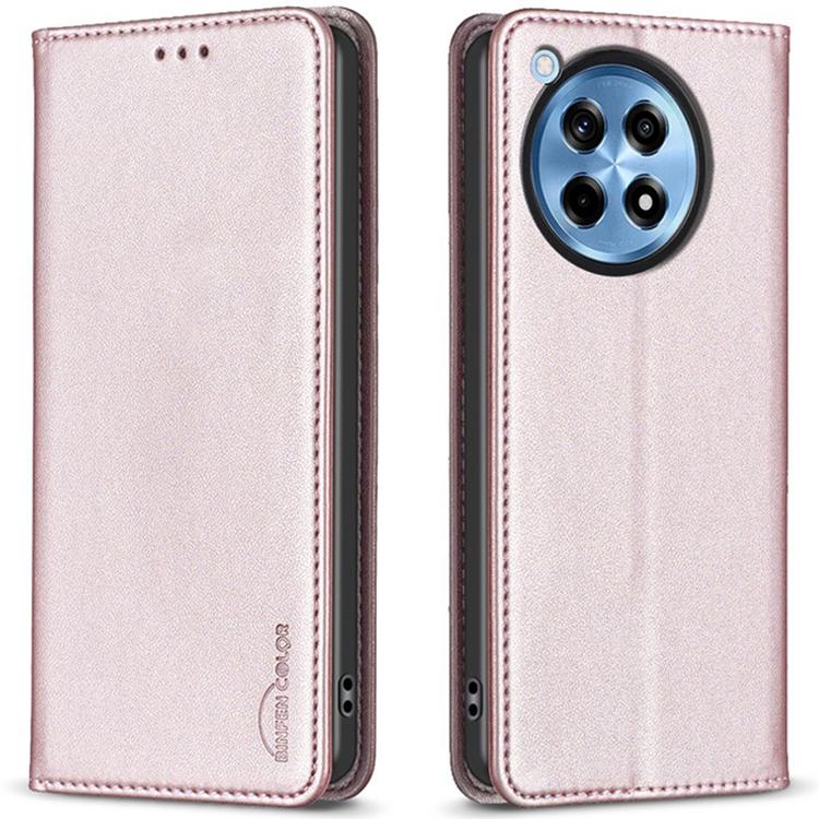 BINFEN COLOR BF18 For OnePlus 12R 5G/Ace 3 5G Case Magnetic Closure Leather Folio Phone Cover