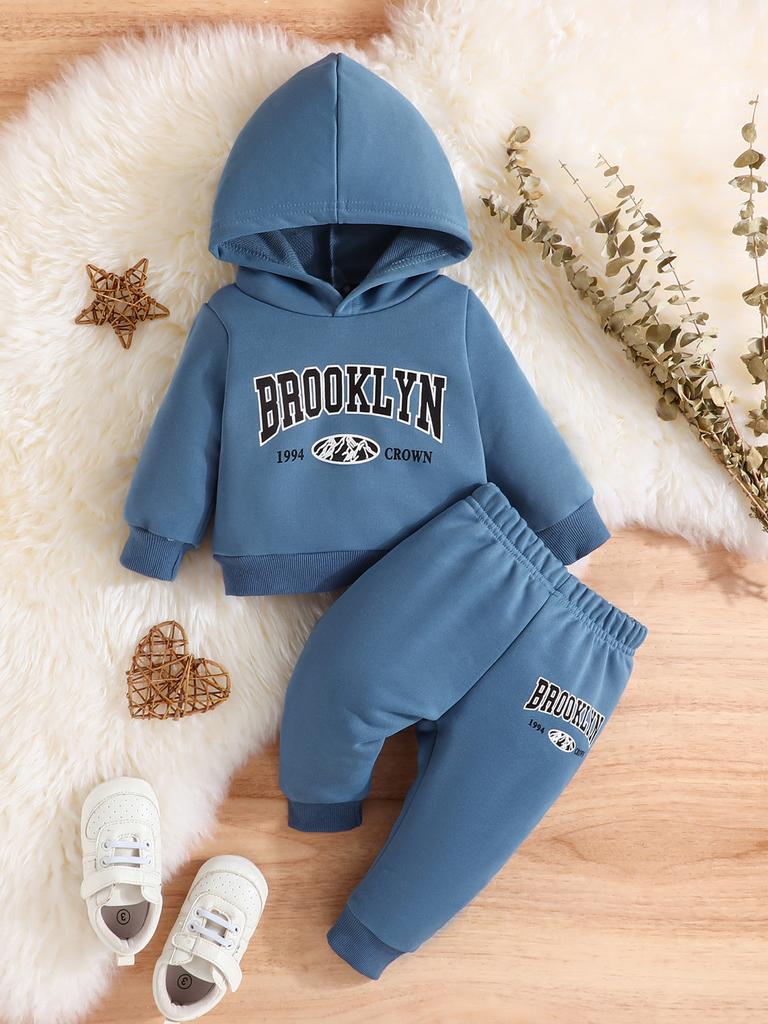 Jungen Kleidung Baby Langarm Hoodie + Hose 2-teiliges Set Säugling Sweatshirt Anzug Kinder Freizeitkleidung