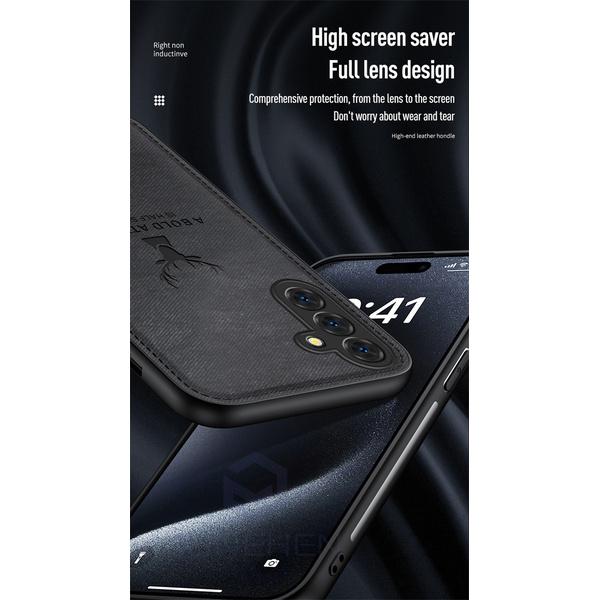 Deer Head Soft Leather Shockproof Case For Samsung Galaxy Note 8 9 S22 S23 S24 Ultra A14 A15 A25 A35 A50 A51 A52 A72 Back Cover