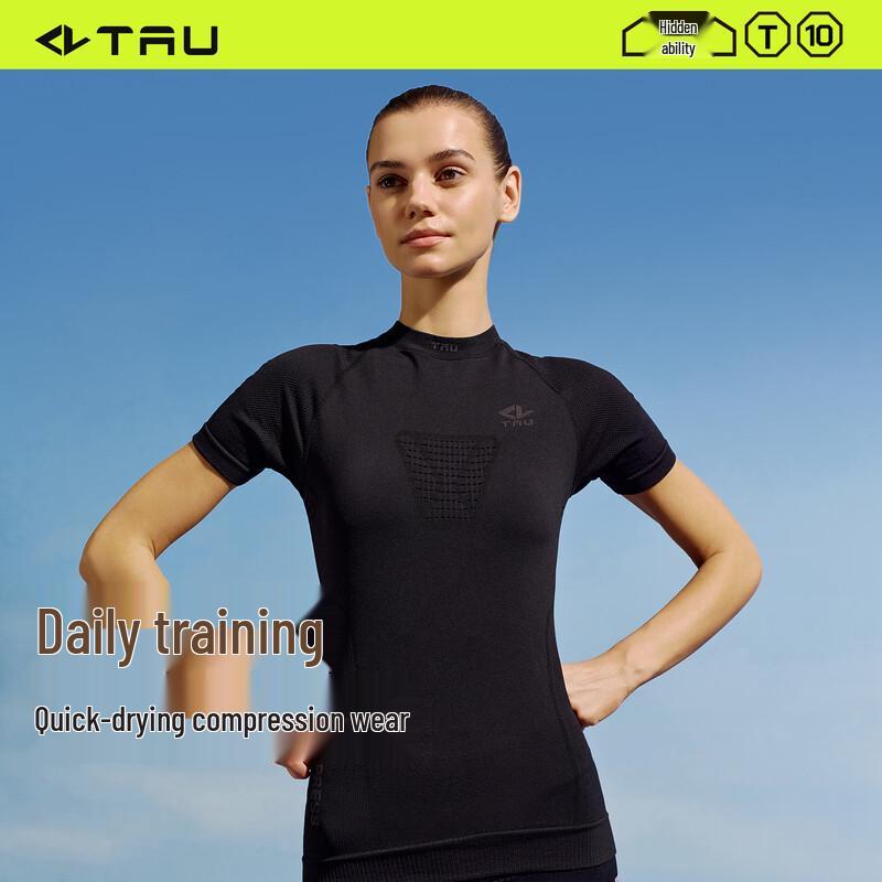 

TAU Women s Quick-Dry Compression Running T-Shirt L
