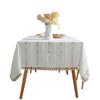 Polyester Jacquard Braid Hollow Fringed Tablecloth Striped Lace Rectangular Coffee Table Table Cloth