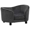 vidaXL Dog Sofa, Dark Gray, 69 X 49 X 40 Cm, Plush
