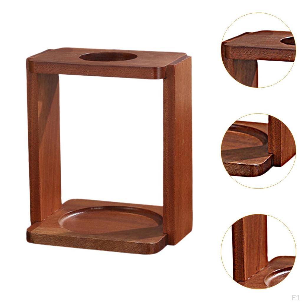 Coffee Cup Holder Pour over Dripper Rack Wooden Stand for Hotel