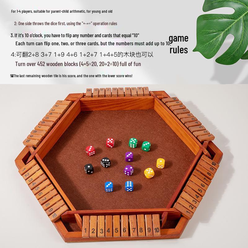 Children's Wooden Flip Number Game: Educational Parent-Child Logic Toy