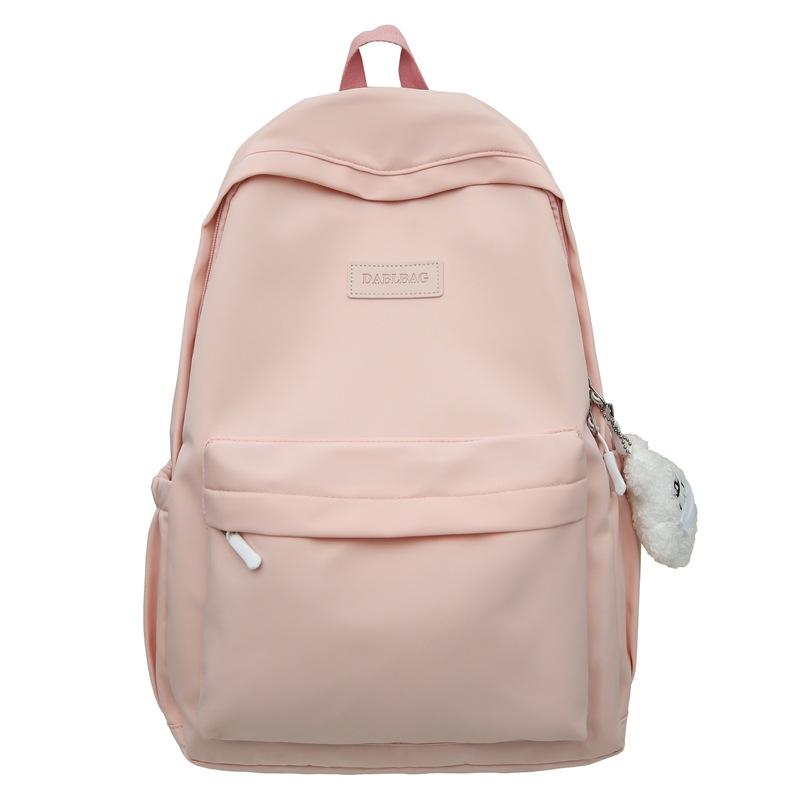 Damen Rucksack Neu Einfach Lässig Einfarbige Kleine Frische Stil Große Kapazität Schultasche Für Mittelschüler