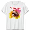 Custom Photo Personalised I Love You Couple Unisex Tshirt Valentines Gift