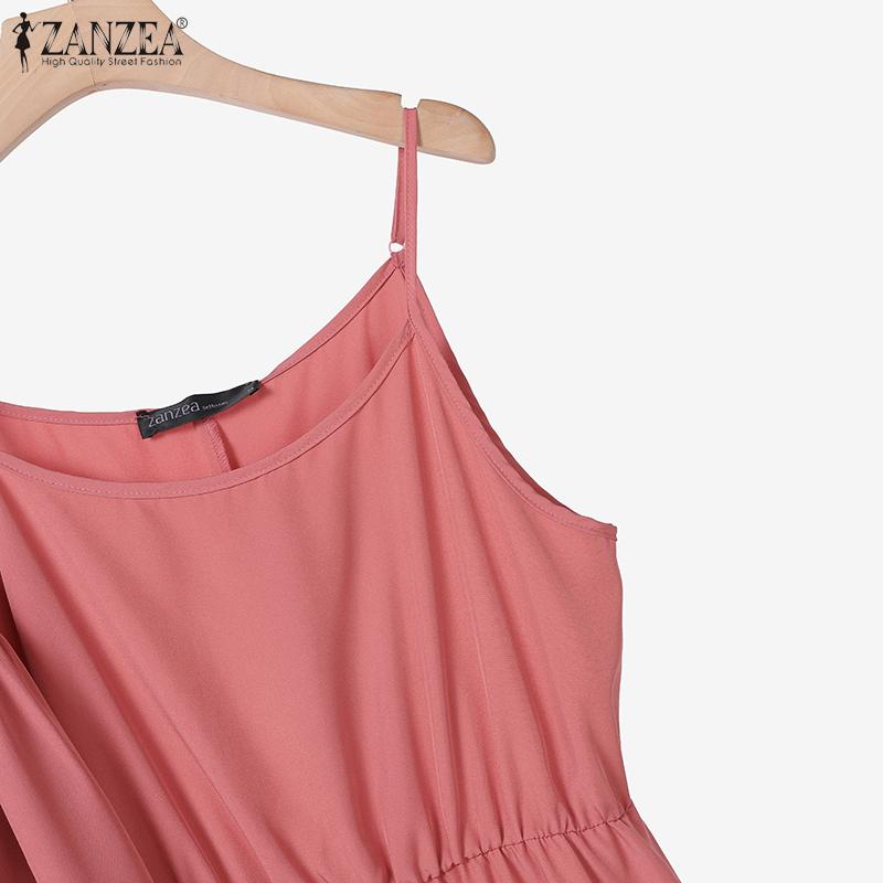 ZANZEA Women Long Sleeve Blouse and Dress Summer Two Piece Suit Sets