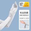 Ice silk sunscreen sleeves for women, UV resistant cycling and driving,thin and long arm protection,ice sleeve integrated gloves
