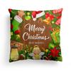 Christmas Cartoon Print Pattern Cushion Cover Home Living Room Sofa Decoration Square Polyester Throw Pillow Cover 45x45cm