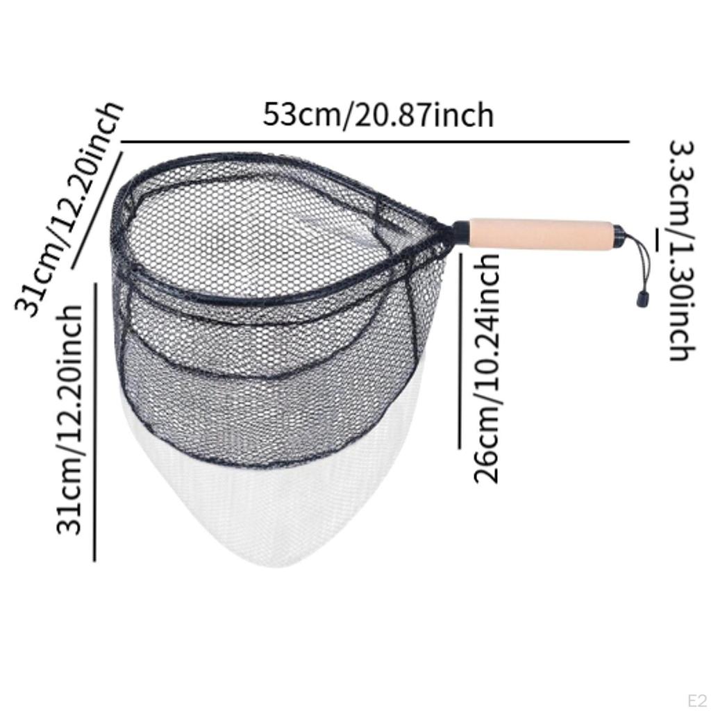 Compact Fishing Net with Short Handle for Freshwater Use