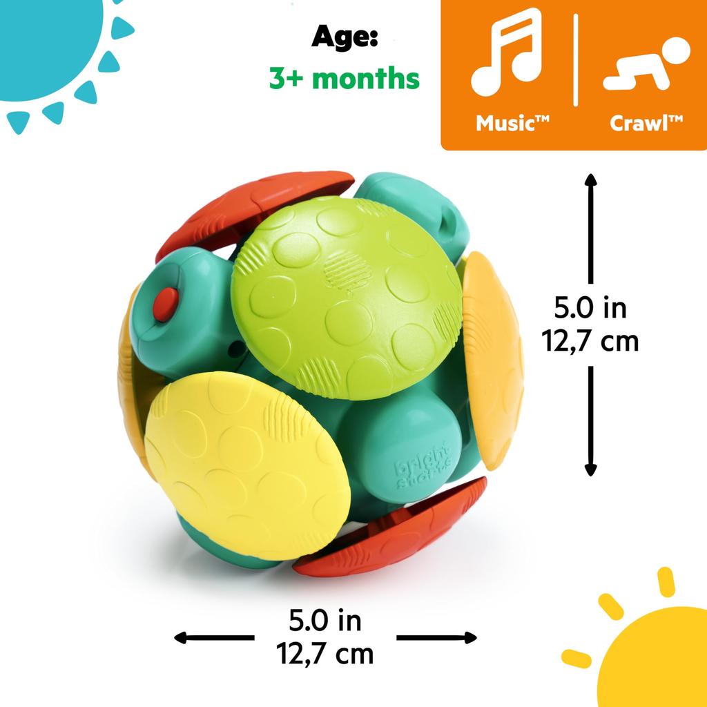 Bright Starts Rolling and Vibrating Chase Ball [3 months and up] 12212