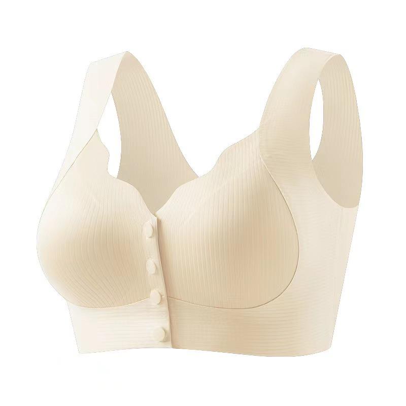 Maternity Front-Opening Seamless Nursing Camisole Bra - Push-Up & Anti-Sagging Control L