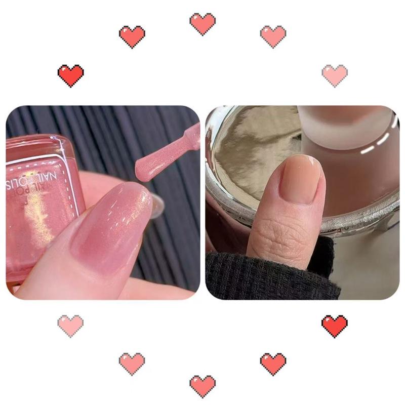 Aurora Mermaid Peelable Nail Polish - Odorless, Quick-Dry, Whitening, Fine Glitter Nude Bestseller