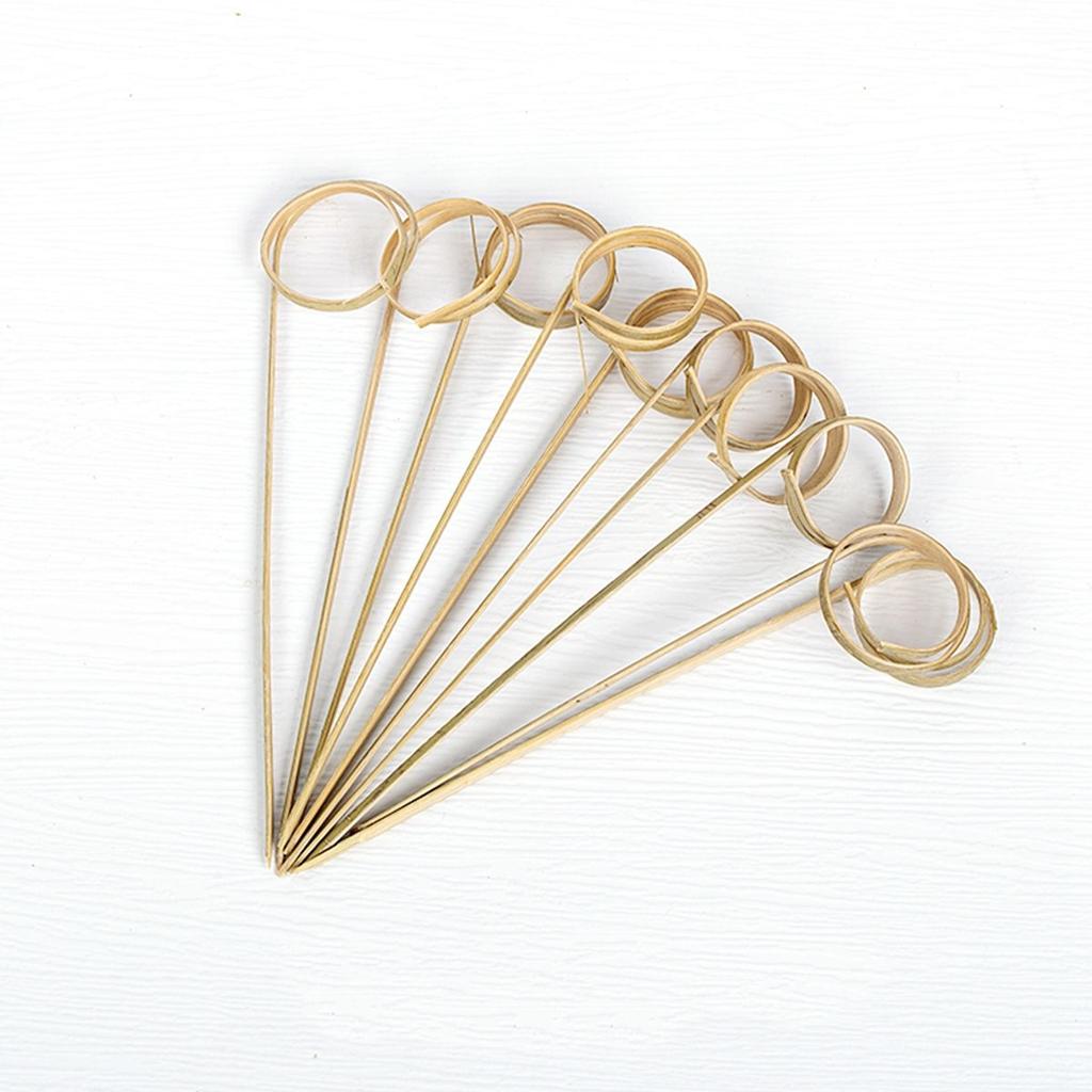 Scissor Shaped Bamboo Eco-friendly Appetizers Picks Cocktail Skewer Ring Toothpick Fancy Sticks