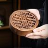 Mini Solid Wood Tea Tray Chinese Style Retro Water Storage Pot Holder Portable Outdoor Travel Small Dry Bubble Tea Table Durable
