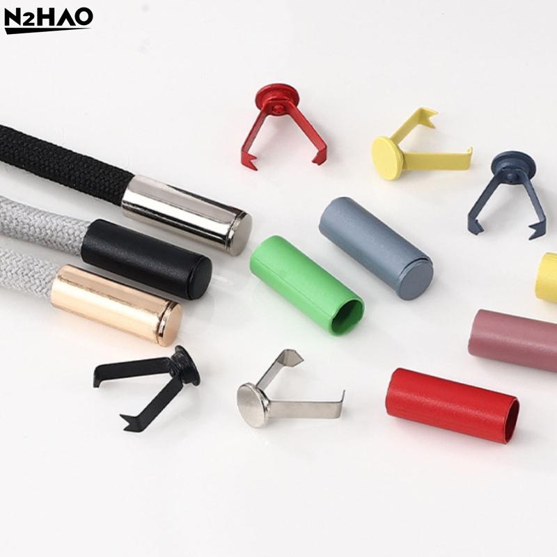 20Pcs/lot Alloy DIY Bag Shoes Garment Lanyard Accessories Metal Rope Ends Stopper Button Cord End Lock Cap Hanging Bell Buckle