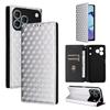 Cubic Grid Texture Flip Leather Phone Case
