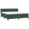 3131036 vidaXL Bed with Box Spring and Mattress Dark Green 180x200cm Velvet