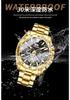 BINBOND Men's Luminous Trendy Tourbillon Watch with Steel Band, Three Dials & Six Hands 