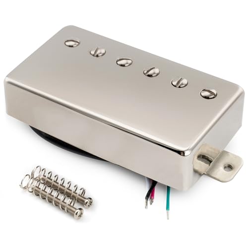 Musiclily Pro LP-CMHA Alnico 5 Covered Humbucker Bridge Pickup, 16K Gold, Nickel, for LP Electric Guitars