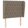 VidaXL Headboard with Ears Taupe 93x23x118-128 Cm Fabric3118278