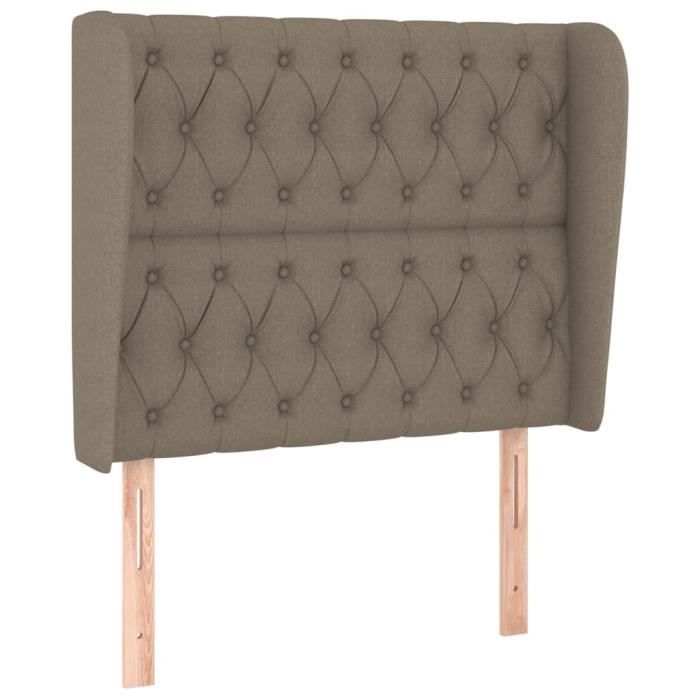 VidaXL Headboard with Ears Taupe 93x23x118-128 Cm Fabric3118278