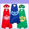 Fantasia Pj Mask Noblekids com Capa Colorida e Máscara para Diversão de Halloween Infantil