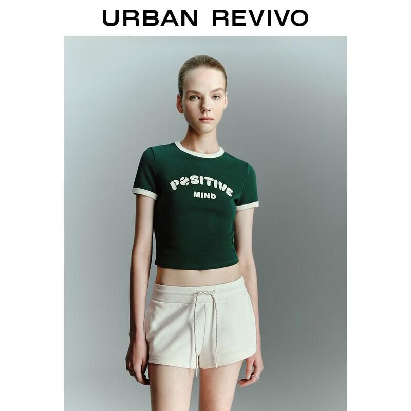 UR2026 Women s Color-block Crop Top T-shirt XL