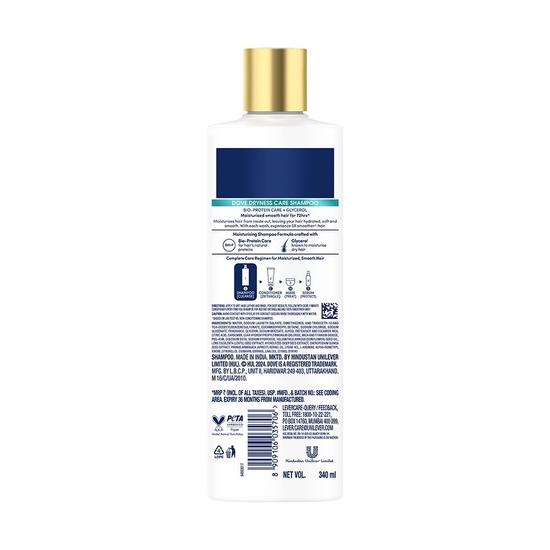 DOVE Dryness Care Shampoo 340 Ml for Dry Hair & Scalp, Gives Soft, Smooth, Damage Free Hair - Daily Shampoo for Men & Women