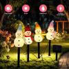 Solar Schneemann Weihnachtsbeleuchtung für Außendekoration Solarbetriebene Schneemann Gartenstecker Lichter für Weihnachten und Garten