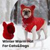 Warm Material Pet Winter Hats Adjustable Design Pet Hood Neck Warmer Dog Snood  Pet Headwear