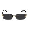 Unisex Rimless Square Sunglasses Women Men Designer Brand Sun Glasses Female Male Colorful Small Mirror