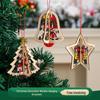 3D Wooden Christmas Tree Ornaments: Bells & Stars Scene Decoration