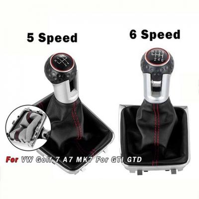 Shift Knob Gaiter Boot Car Gear Shift Knob Stick for VW Golf7 A7 MK7 for GTI GTD