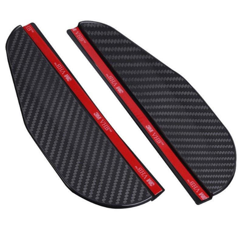 Carbon Fiber Car Rearview Mirror Rain Eyebrow (2-piece Set), Reversing Mirror Rain and Rain Shield 1 pair чёрный