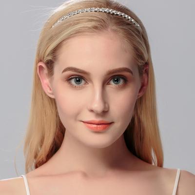 Headgear, Simple Headband, Bridal Wedding Accessories, Handmade Alloy Diamond Jewelry