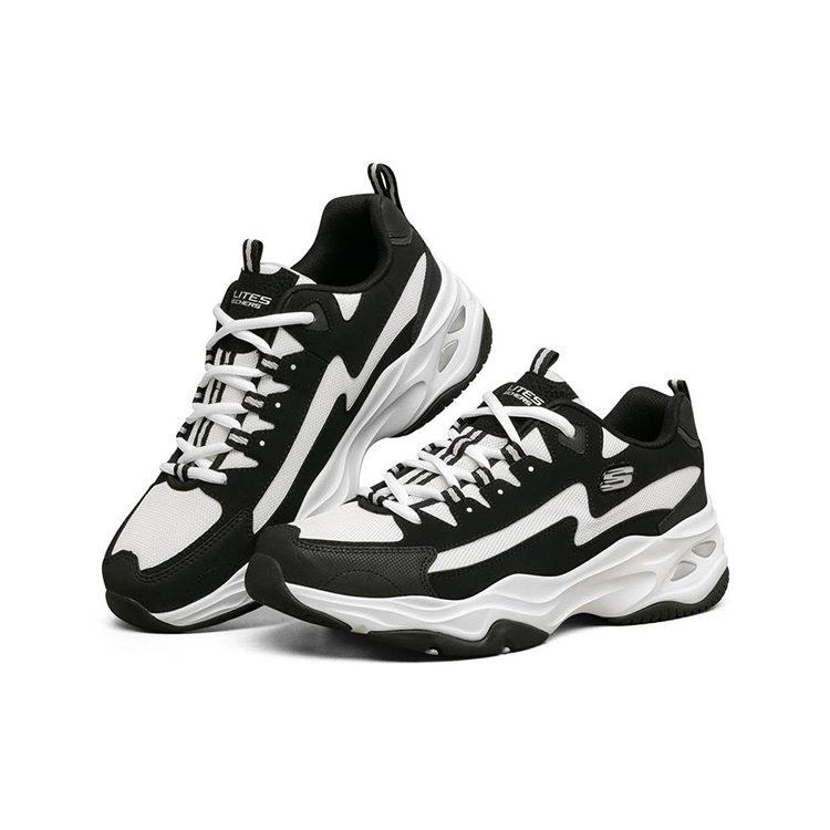 Skechers D'Lites 4.0 Mesh, Synthetic Leather Cushioning Abrasion Resistant Breathable 237225-BKW