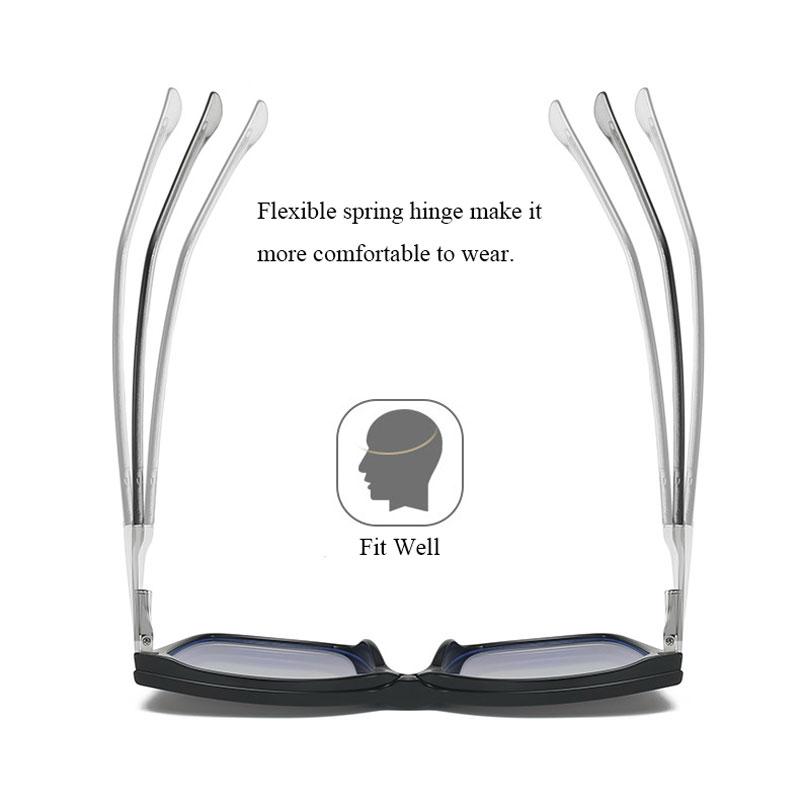 Anti Blue Rays Prescription Computer Glasses with Clip-on Sunglasses