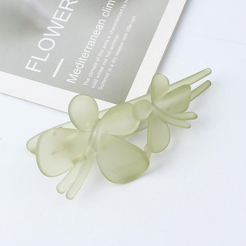 Frosted Double Butterfly Duckbill Hair Clip for Elegant Updo