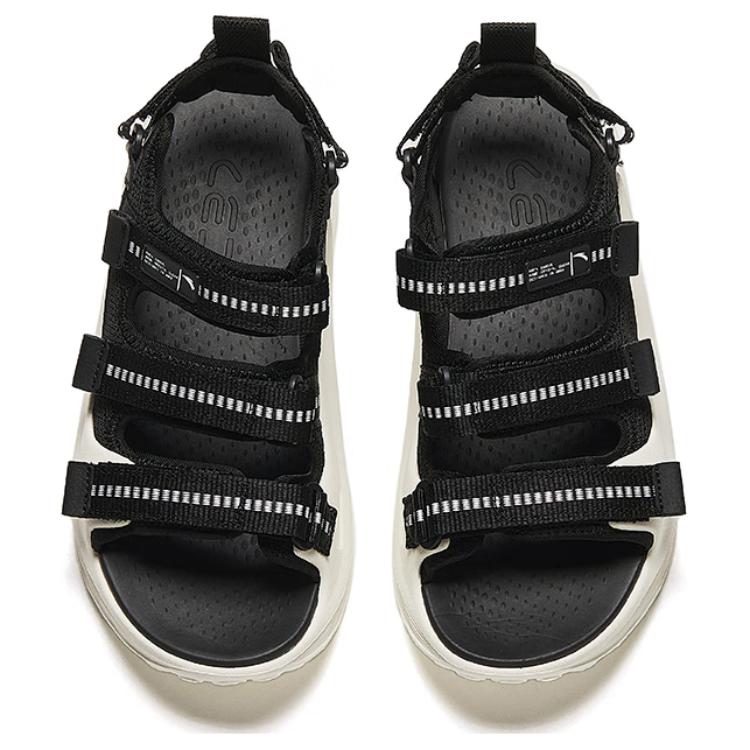 New Anta Life Collection Beach Sandals Women's Black White 922428504-5