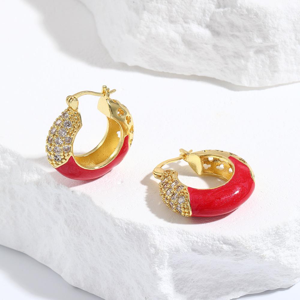 

Ретро Хай-Энд Циркон Геометрические Серьги-Каффы в Французском Минималистичном Стиле