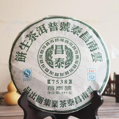 2007 China Chang Tai 7538 Puer Sheng Raw Yunnan Changtai Pu-erh Tea Cake 357g