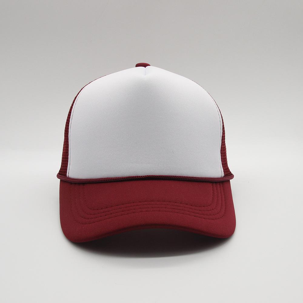 New Trucker Caps Men Women Plain Blank Foam Mesh Baseball Cap With Rope Summer Breathable Outdoor Sport Sun Visor Hats