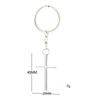 Couple Cross Stainless Steel Keychain Simple Romantic Design Fashion Metal Keyring Practical Car Bag Pendant