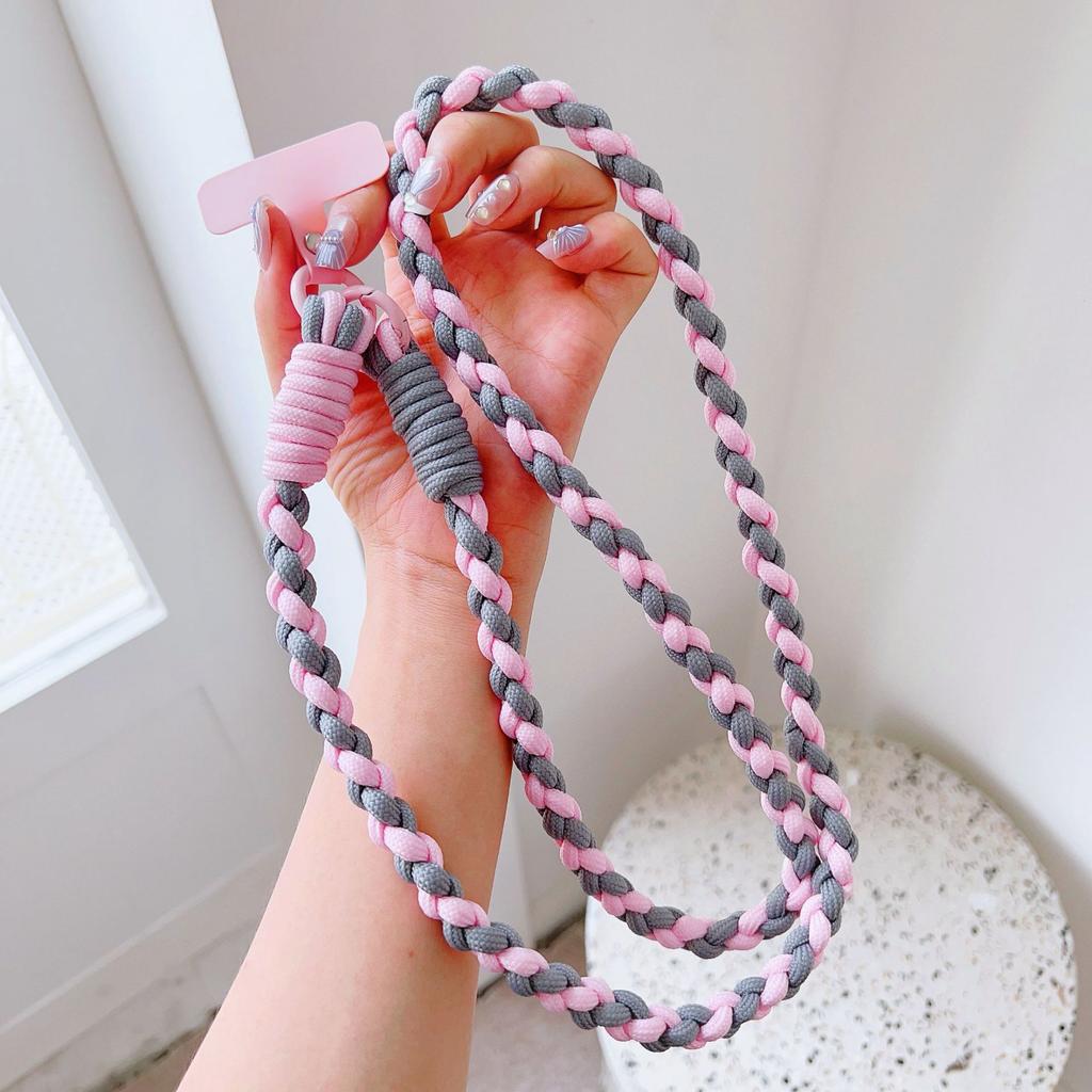 Kreativ knute mobiltelefon universalsnor crossbody tau lang telefonsnor skulderstropp utendørs telefonetui veske snor